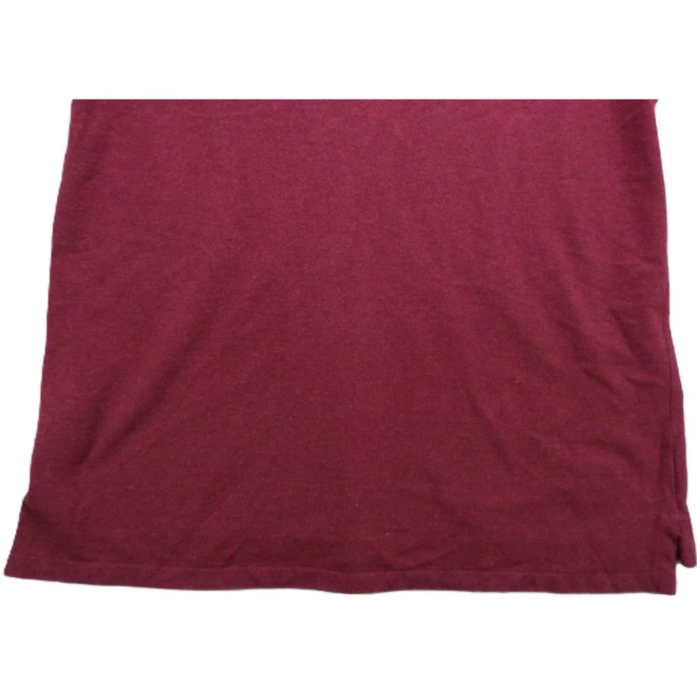 Polo Ralph Lauren Shirt Men XL Classic Fit Solid Cotton Short Sleeve Red Maroon